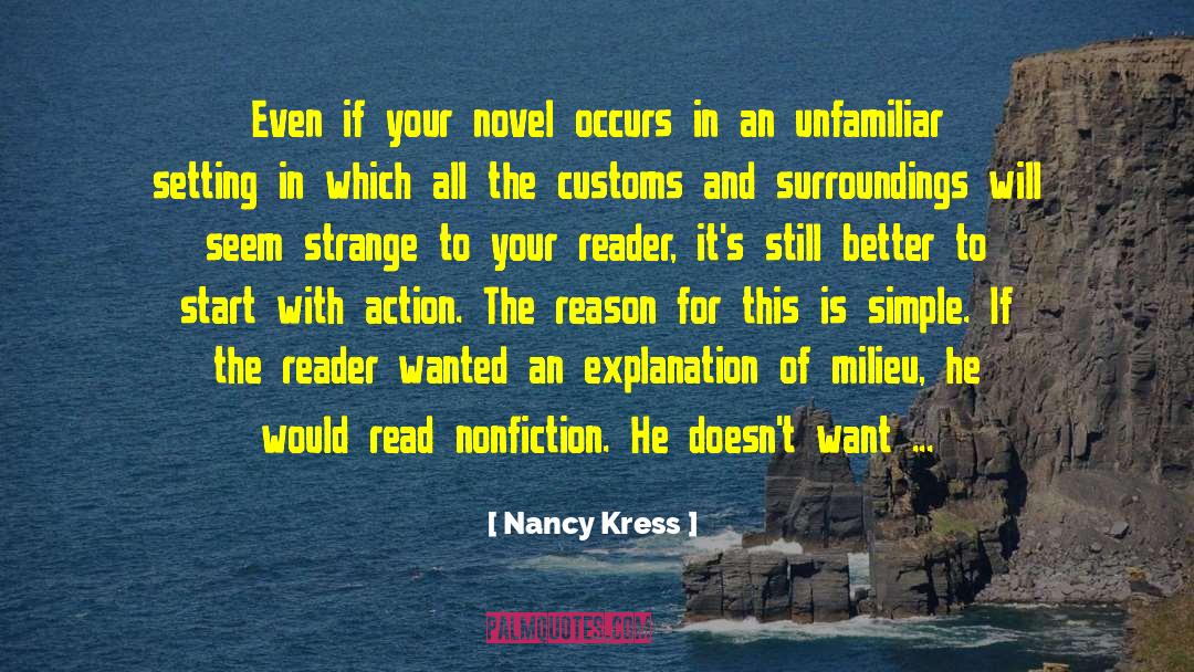 Setting Of A Story quotes by Nancy Kress