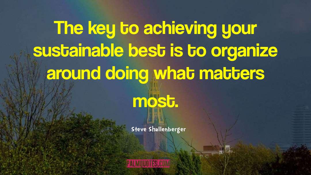 Setting Priorities quotes by Steve Shallenberger