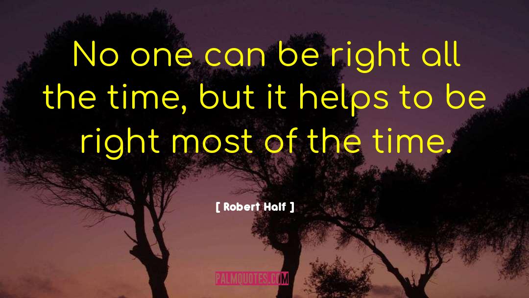 Setting Right quotes by Robert Half