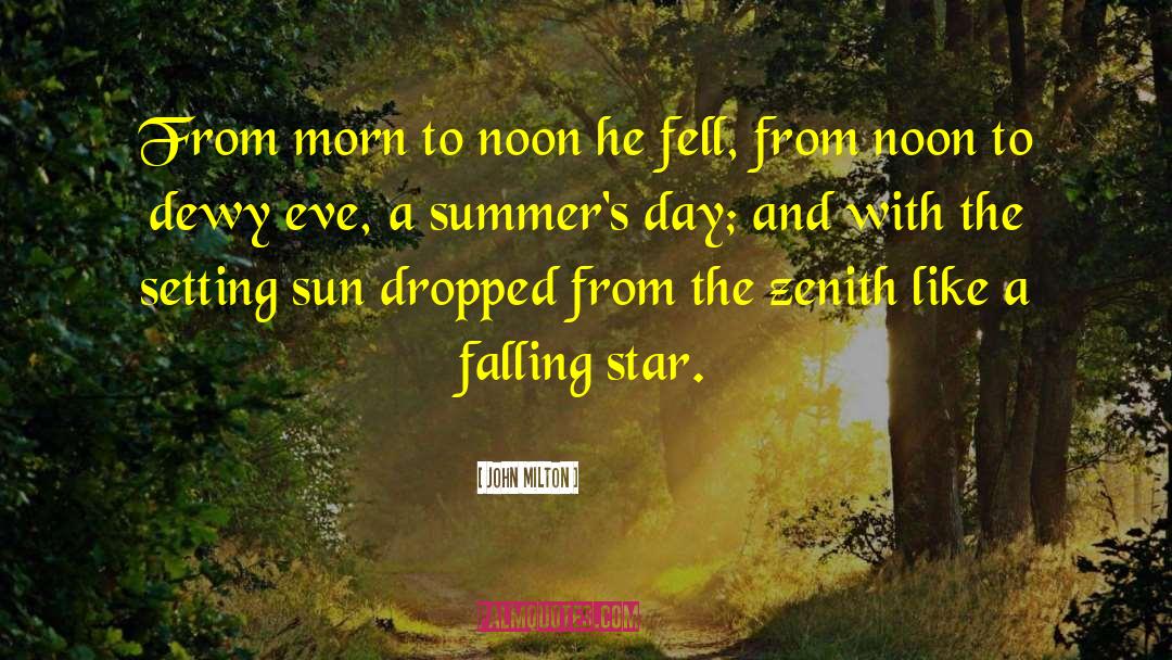 Setting Sun quotes by John Milton