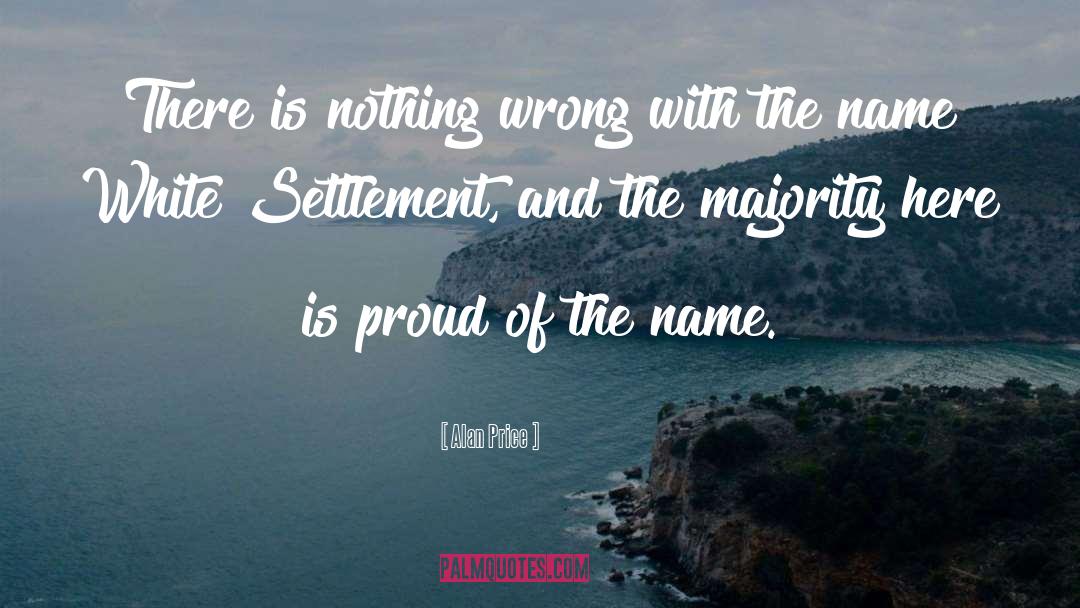 Settlement quotes by Alan Price