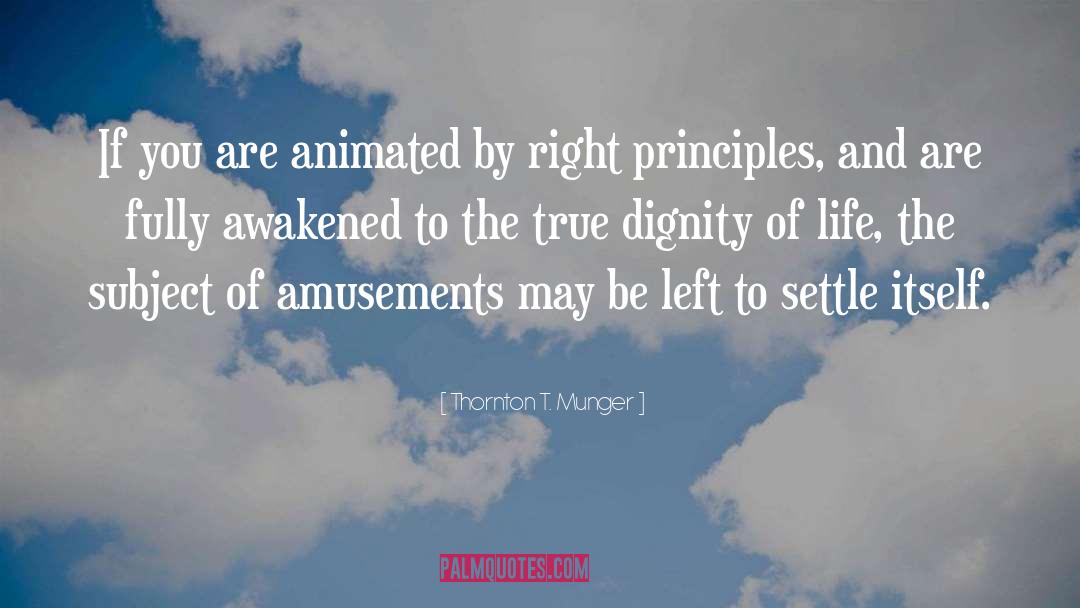 Settling quotes by Thornton T. Munger