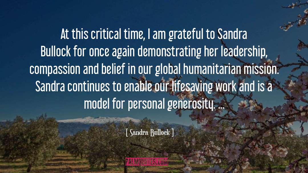 Several Leadership quotes by Sandra Bullock