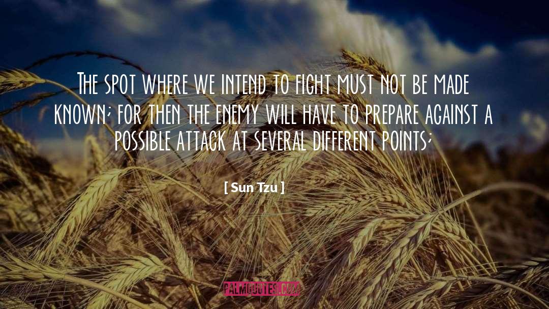 Several quotes by Sun Tzu