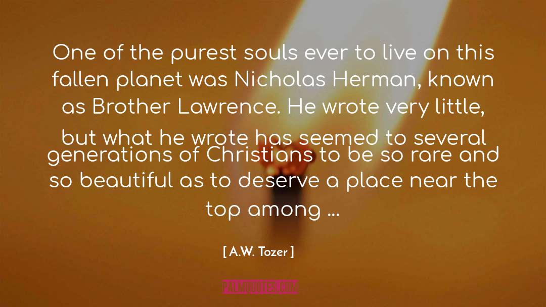 Several quotes by A.W. Tozer
