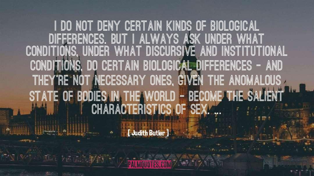 Sex Differences quotes by Judith Butler