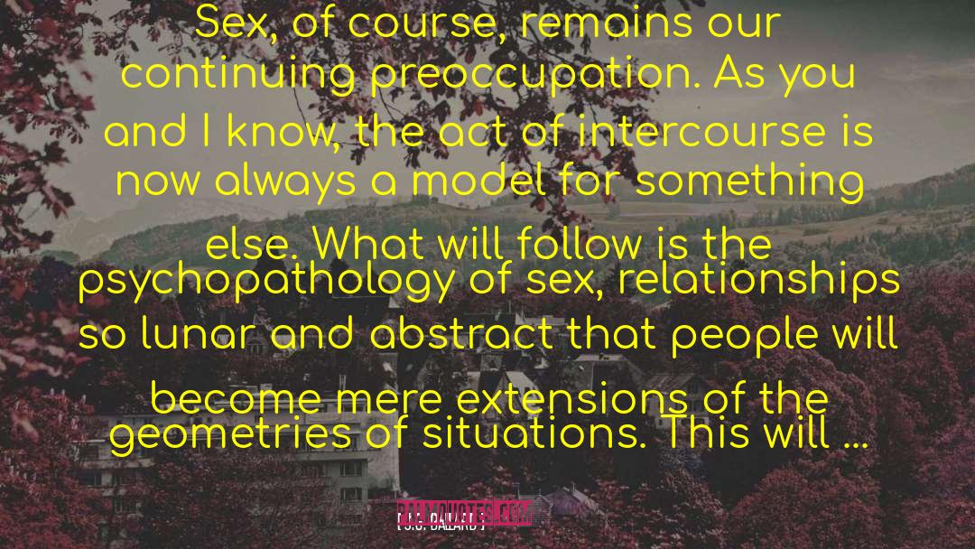 Sex Relationships quotes by J.G. Ballard