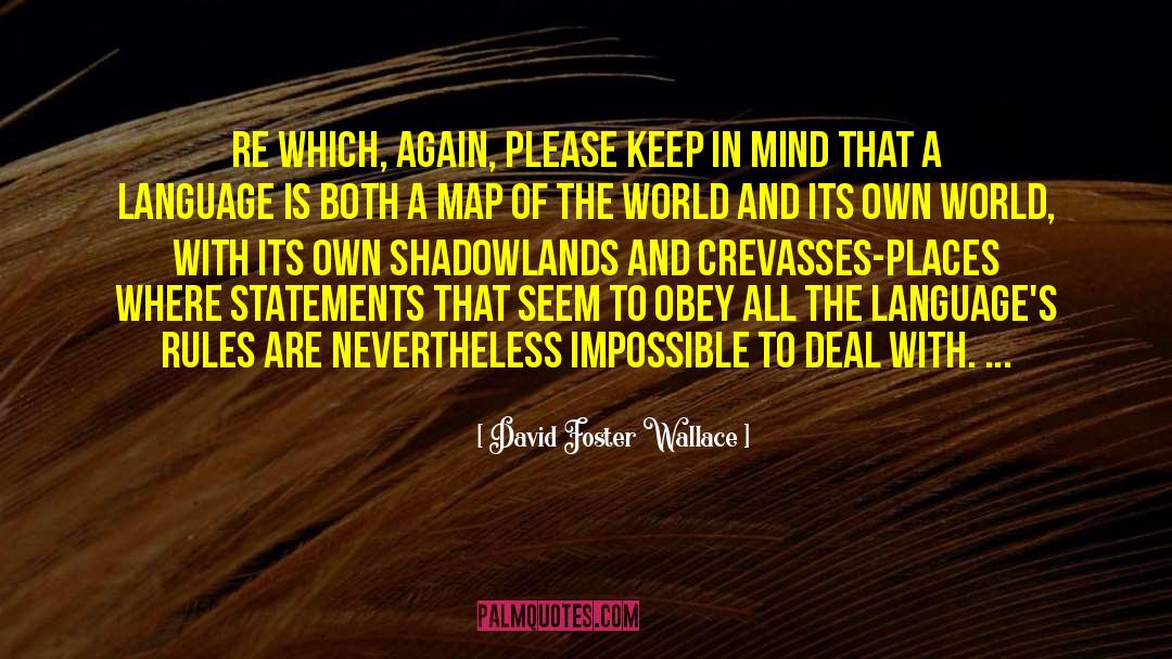 Shadowlands quotes by David Foster Wallace