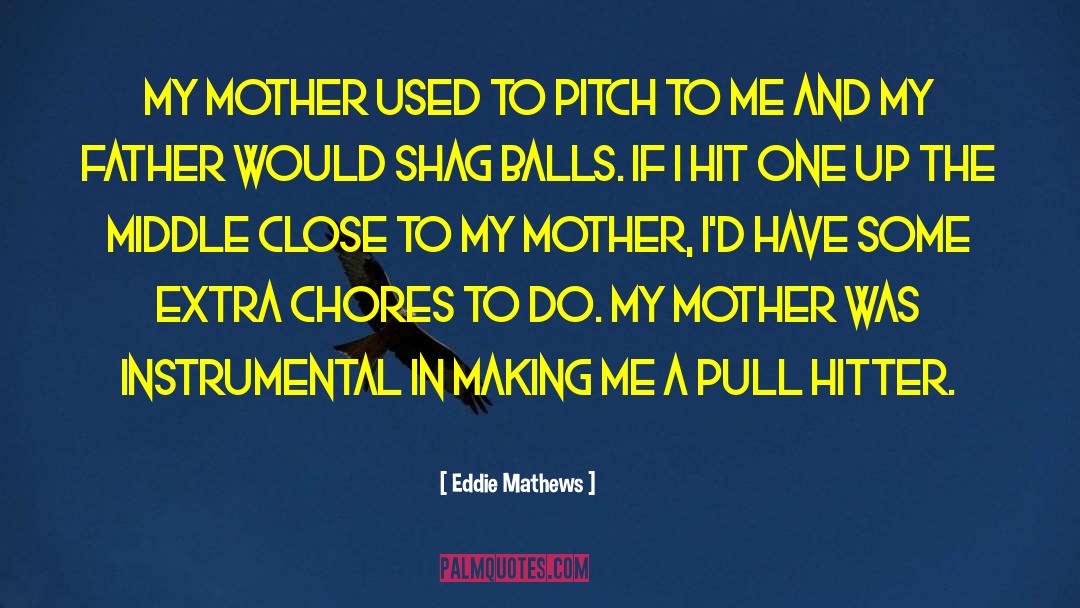 Shag quotes by Eddie Mathews
