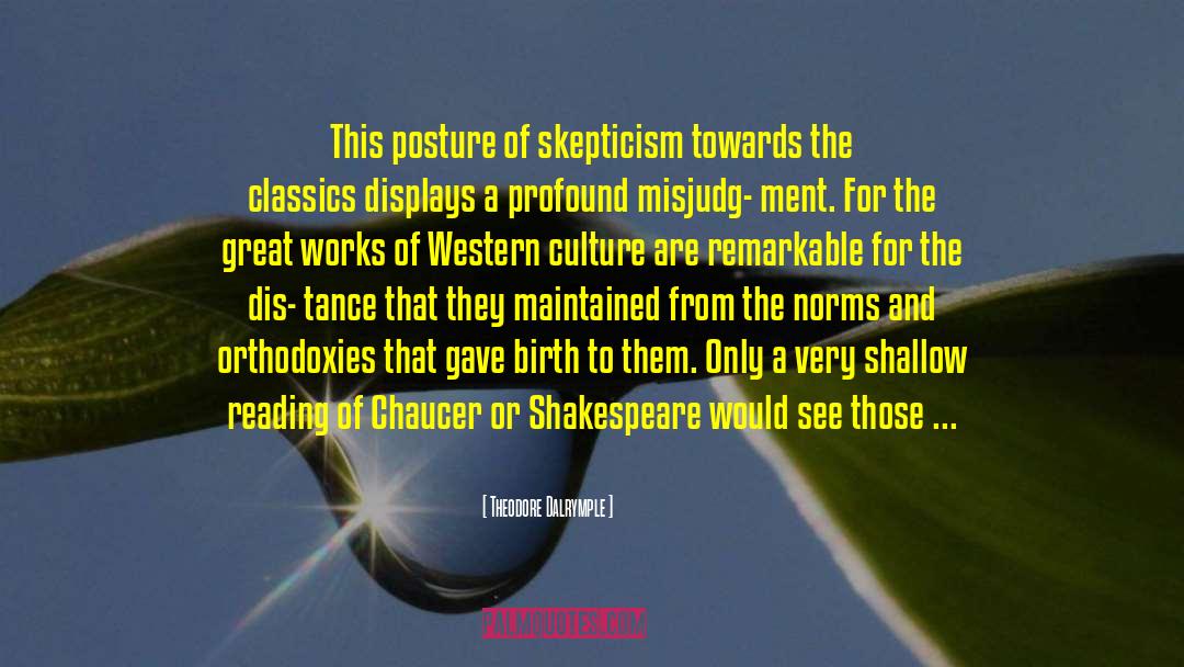 Shakespeare Criticism quotes by Theodore Dalrymple