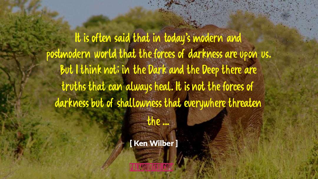 Shallowness quotes by Ken Wilber