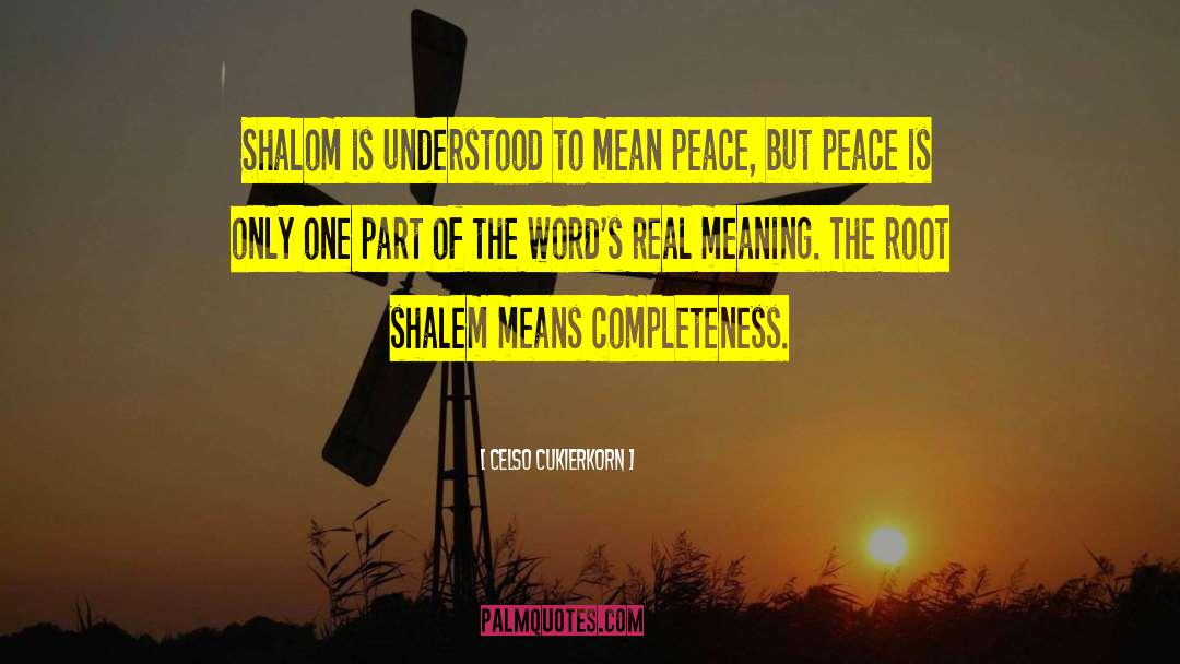 Shalom quotes by Celso Cukierkorn