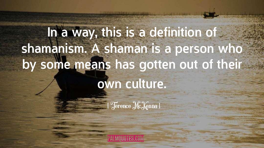 Shaman quotes by Terence McKenna