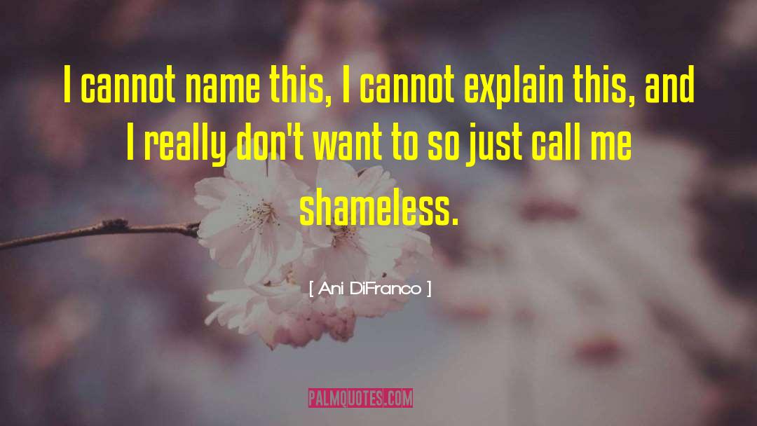 Shameless quotes by Ani DiFranco