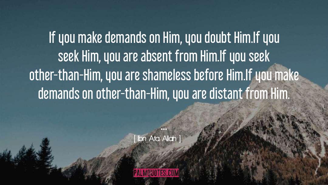 Shameless quotes by Ibn Ata Allah