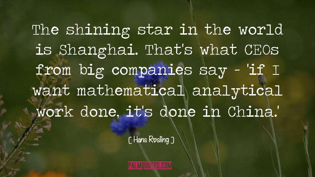 Shanghai quotes by Hans Rosling