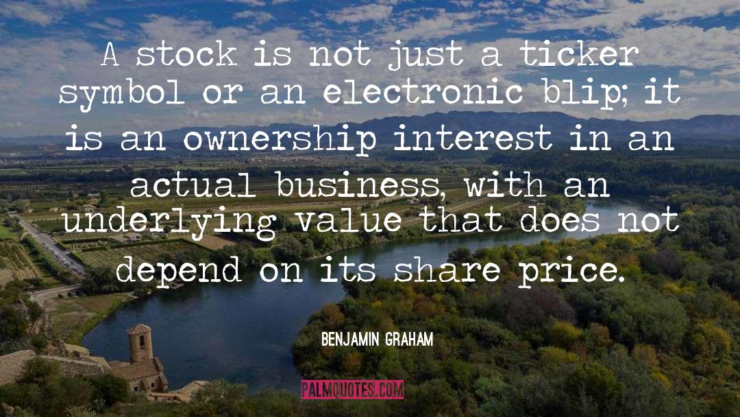 Share Price quotes by Benjamin Graham