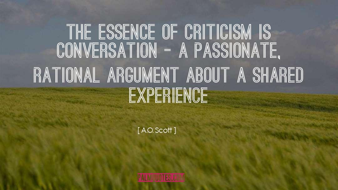 Shared Experience quotes by A.O. Scott