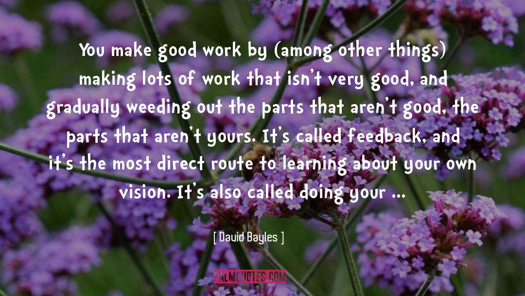 Shared Vision quotes by David Bayles