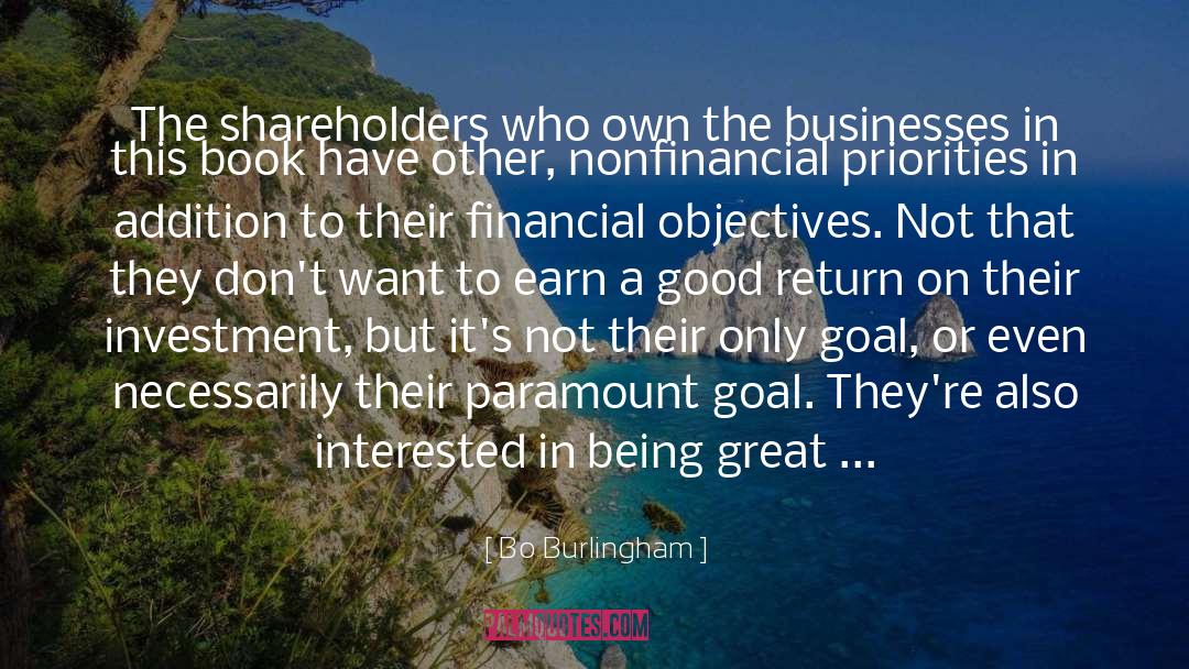 Shareholders quotes by Bo Burlingham