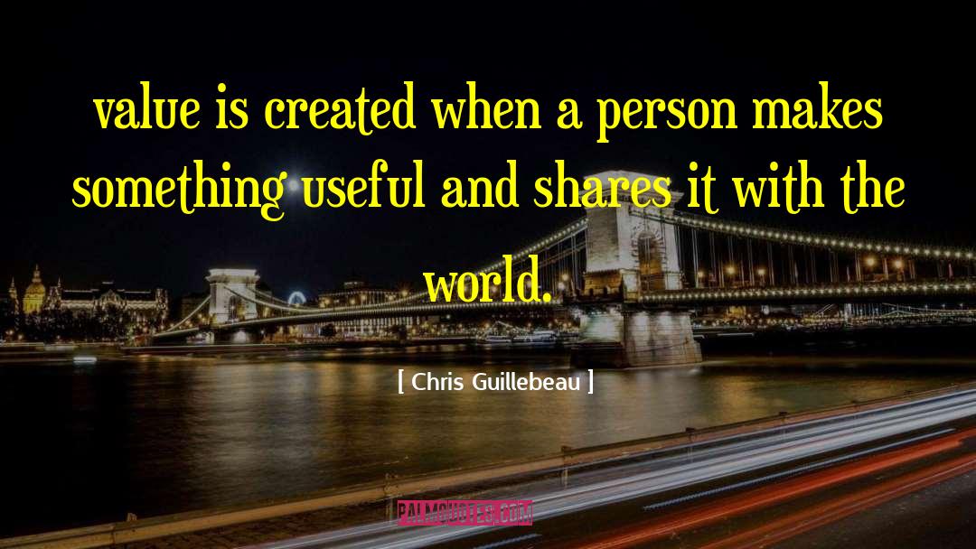 Shares quotes by Chris Guillebeau