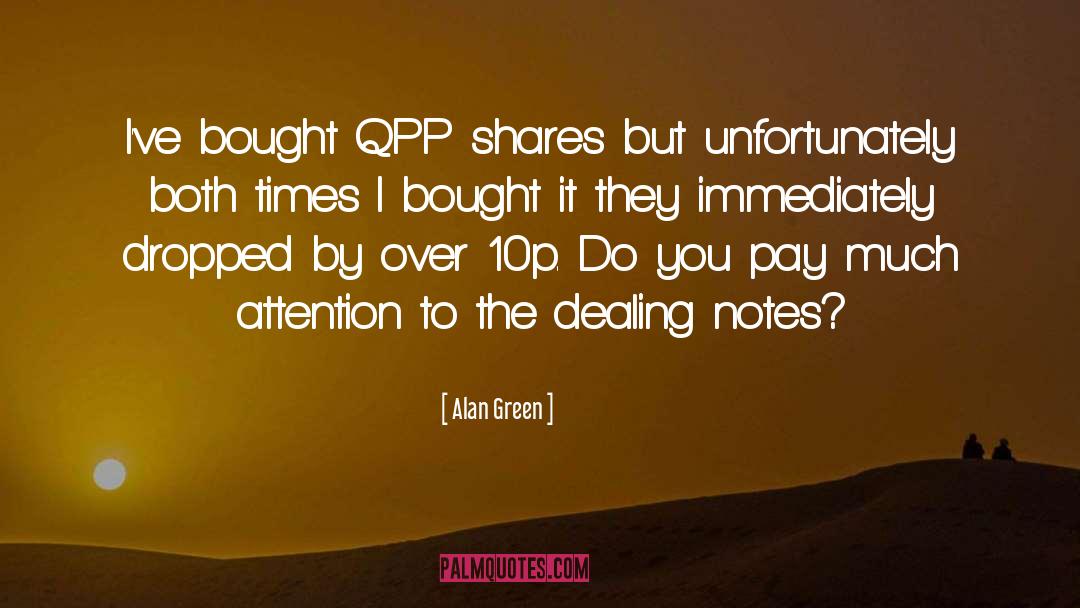 Shares quotes by Alan Green