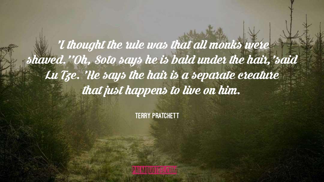 Shaved quotes by Terry Pratchett