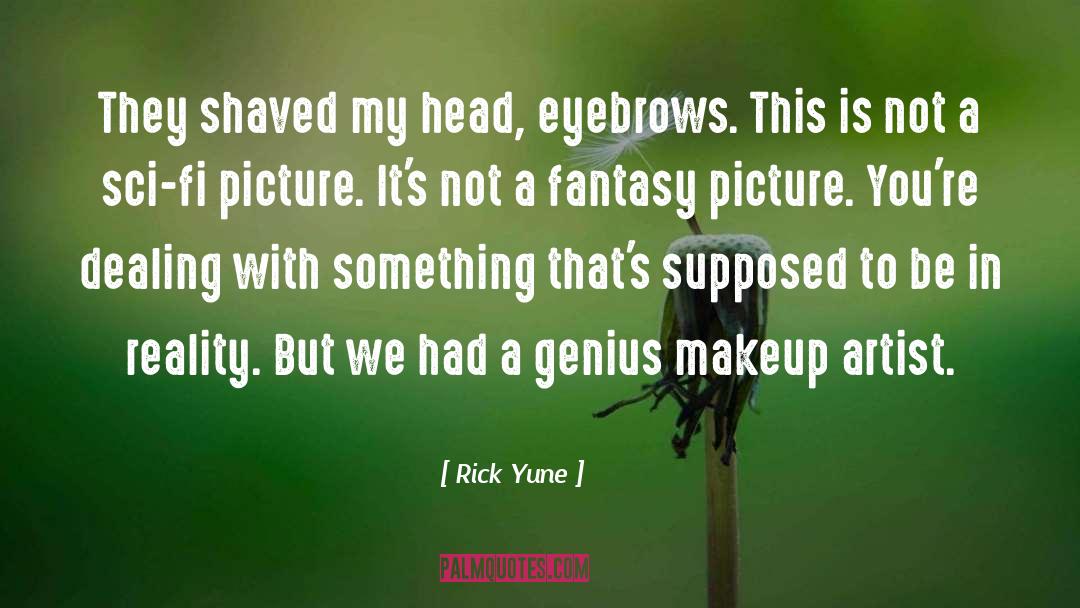 Shaved quotes by Rick Yune