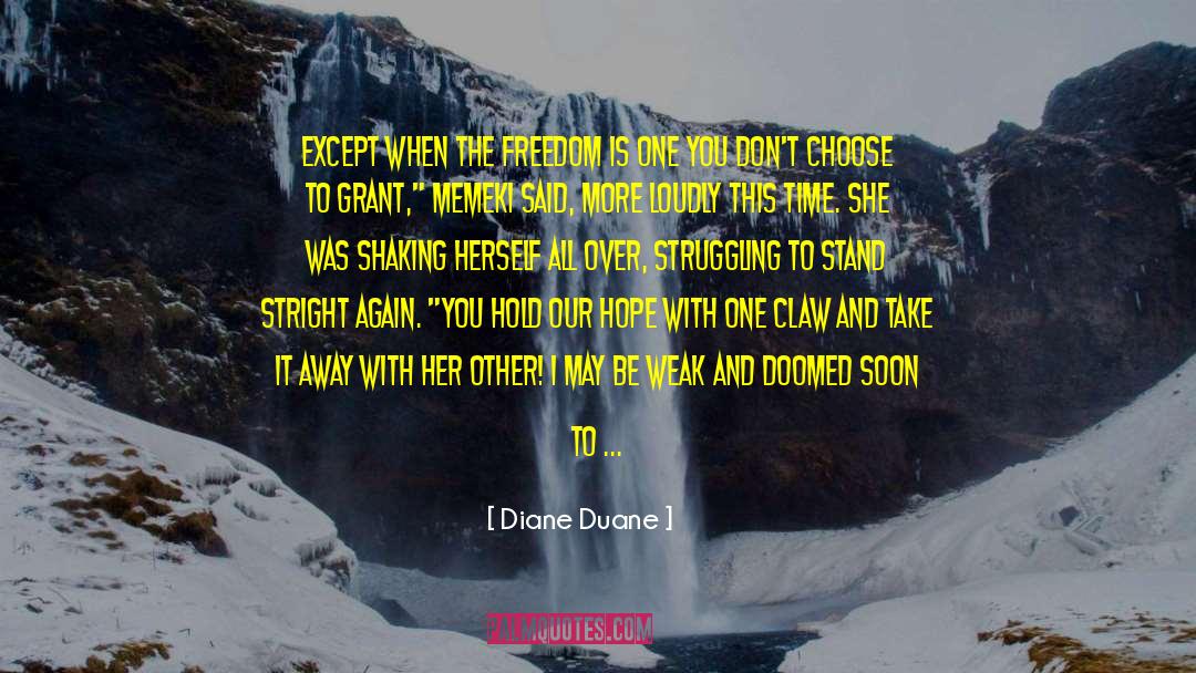 She Choose Right quotes by Diane Duane