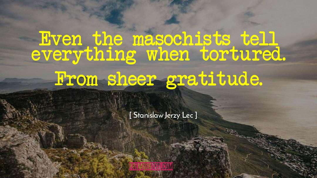 Sheer Joy quotes by Stanislaw Jerzy Lec