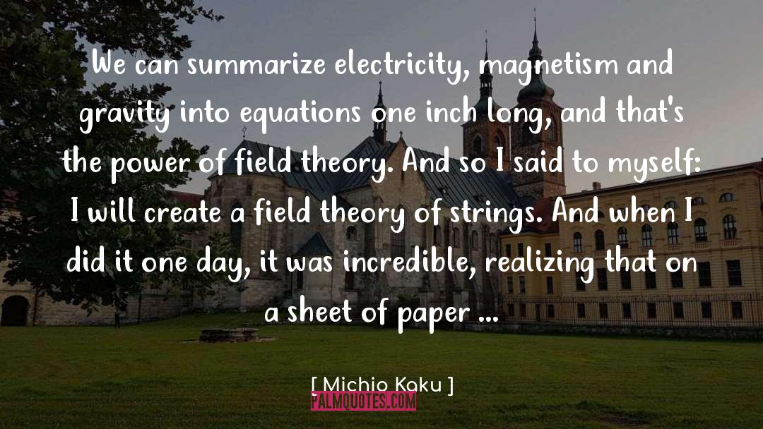 Sheets quotes by Michio Kaku