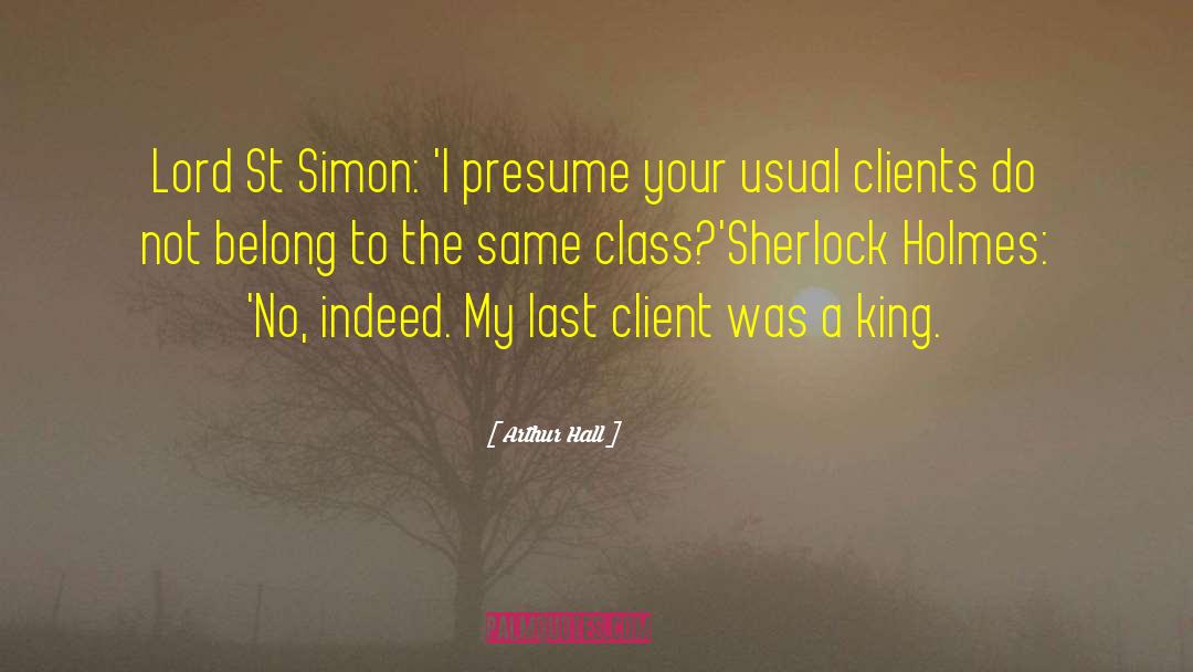 Sherlock quotes by Arthur Hall