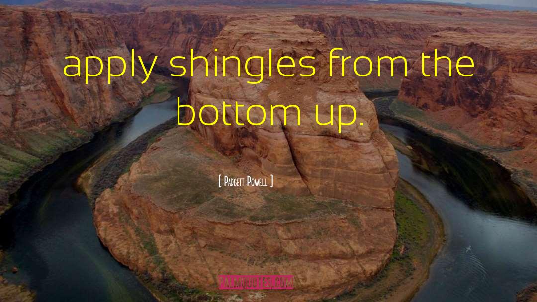 Shingles quotes by Padgett Powell