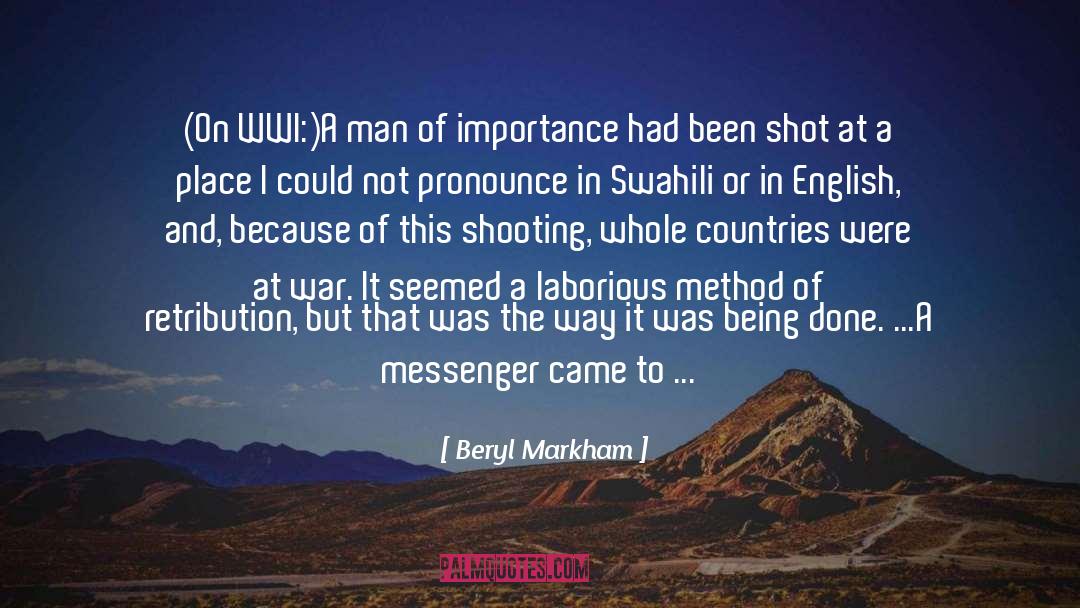 Shooting quotes by Beryl Markham