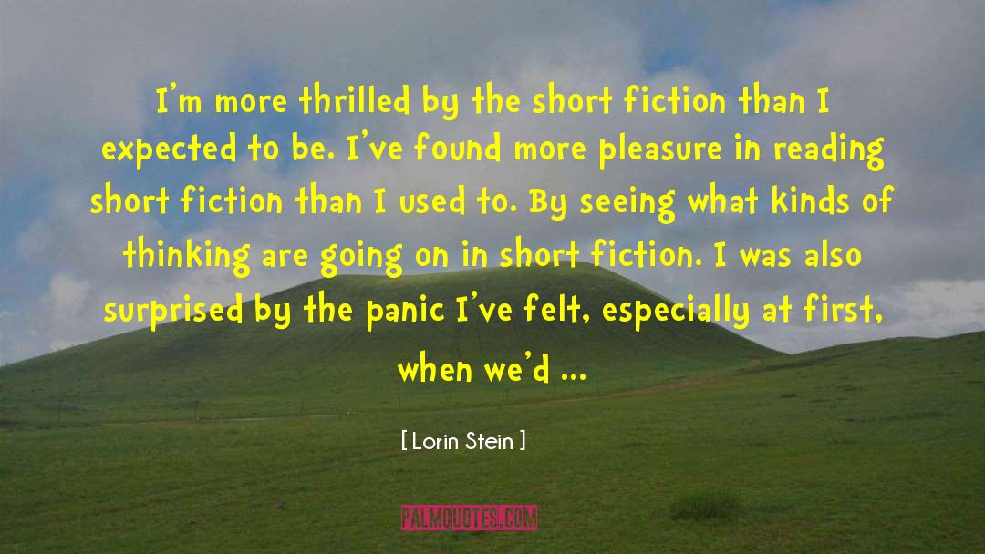 Short Fiction quotes by Lorin Stein