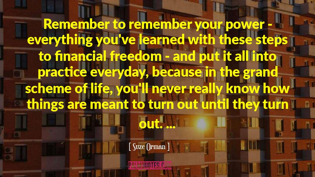 Short Financial Freedom quotes by Suze Orman