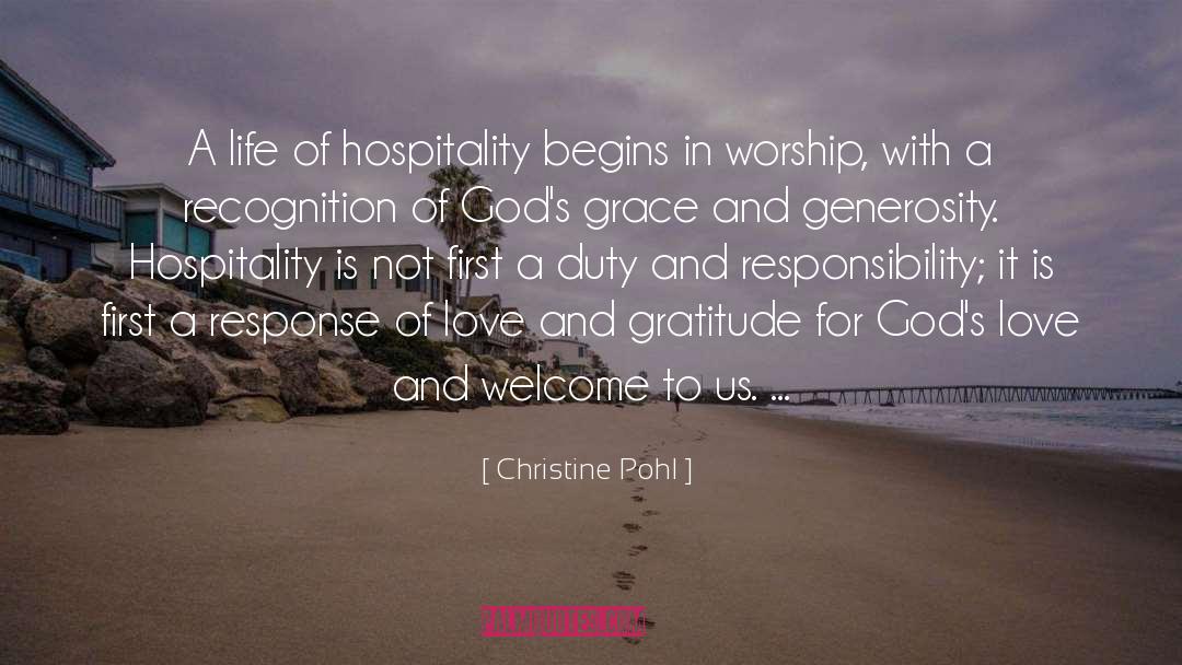 Short Hospitality quotes by Christine Pohl