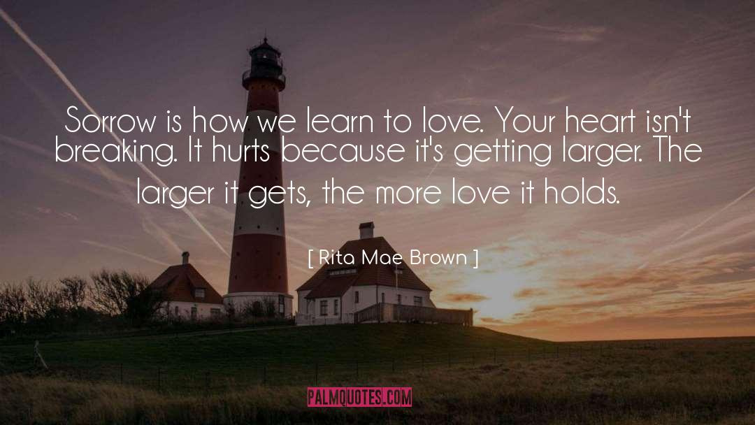 Short Love Hurts quotes by Rita Mae Brown