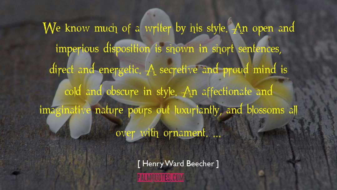 Short Sentences quotes by Henry Ward Beecher