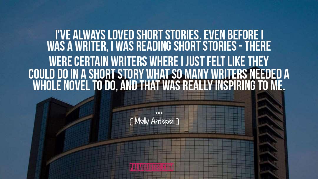 Short Stories Italicized Or quotes by Molly Antopol