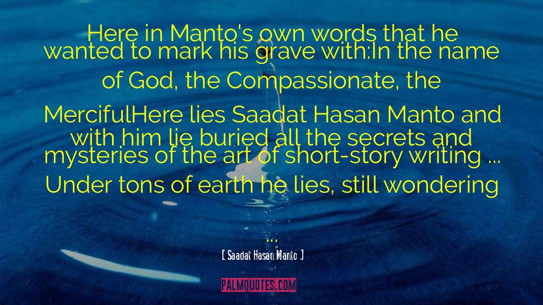 Short Story Writing quotes by Saadat Hasan Manto