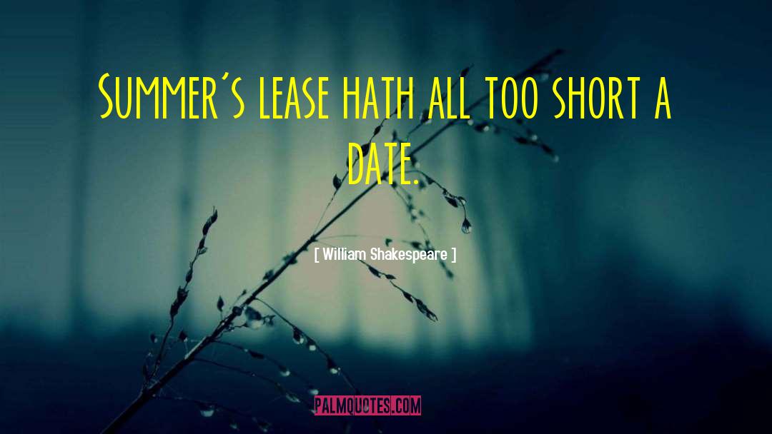 Short Summer quotes by William Shakespeare