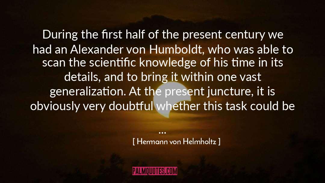 Shortage Of Time quotes by Hermann Von Helmholtz