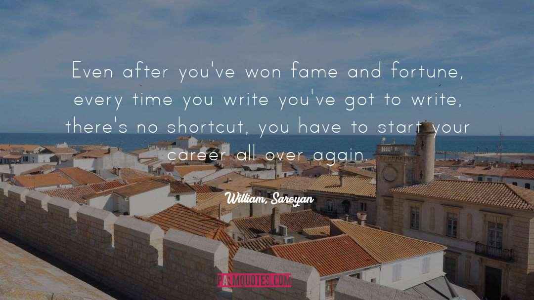 Shortcut quotes by William, Saroyan