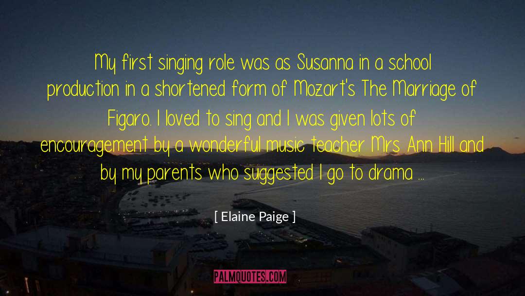 Shortened quotes by Elaine Paige