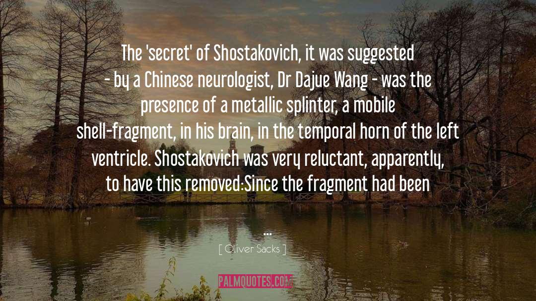 Shostakovich quotes by Oliver Sacks