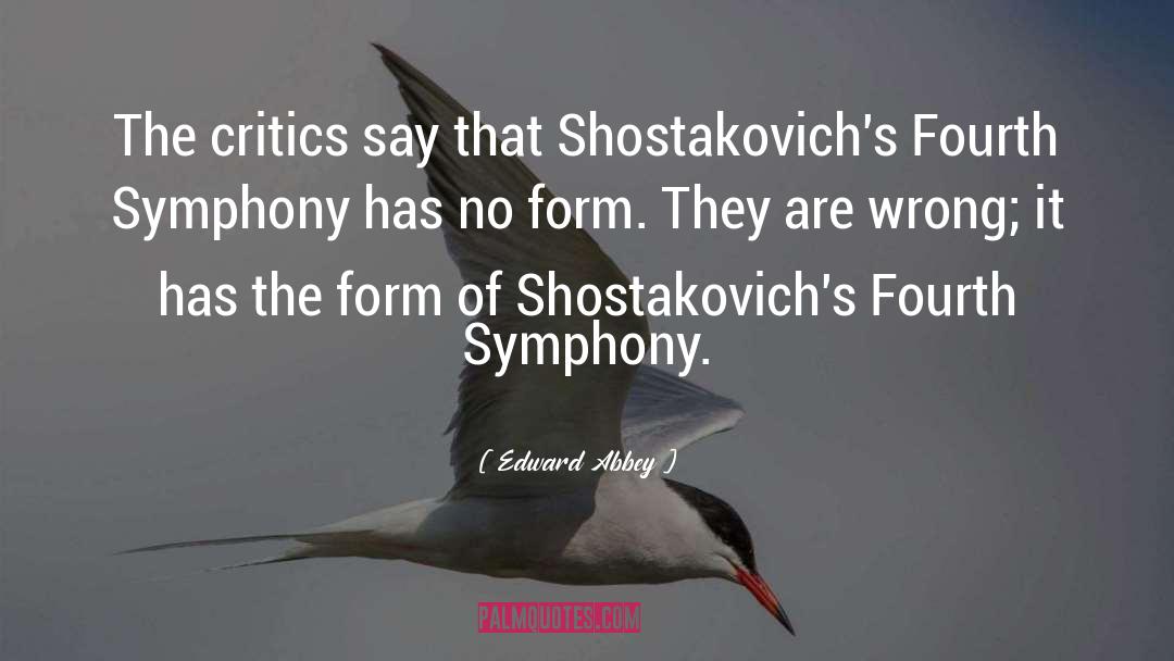 Shostakovich quotes by Edward Abbey