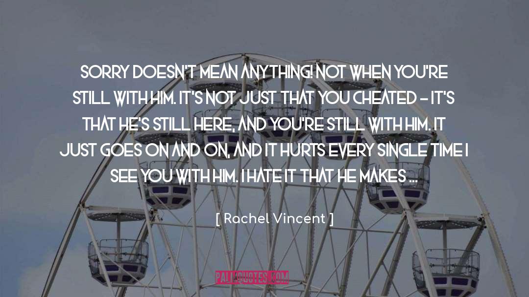 Shredding quotes by Rachel Vincent
