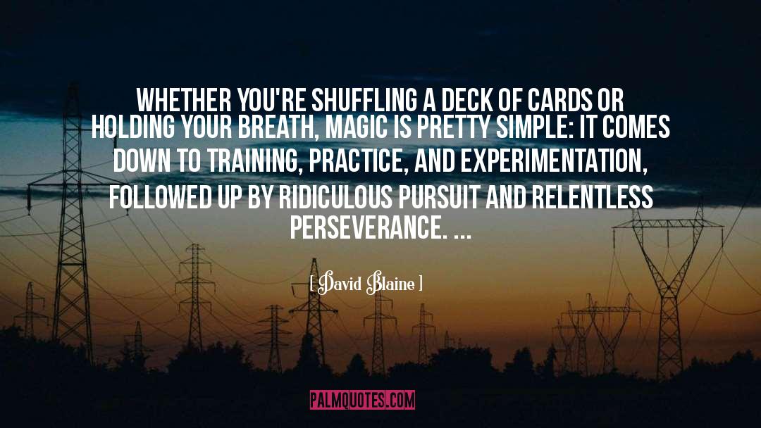 Shuffling quotes by David Blaine