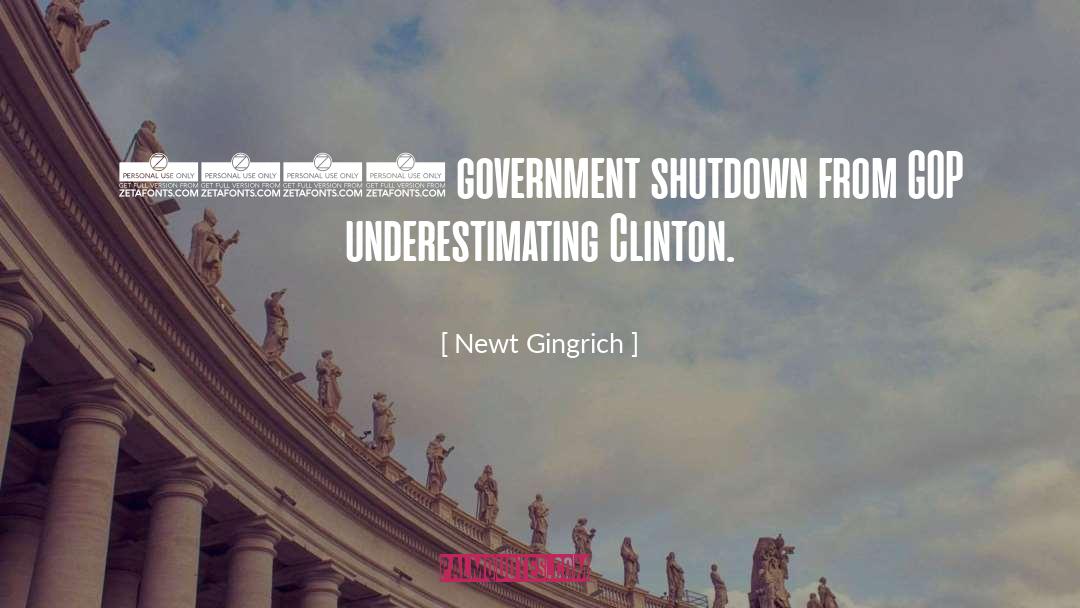 Shutdown quotes by Newt Gingrich